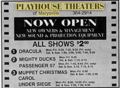Village Green Theater (Playhouse Theaters) - Jan 1993 Under New Owners (newer photo)